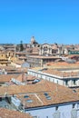 Vertical picture capturing from above the historical center of Catania, Sicily, Italy. The dominant of the beautiful city Royalty Free Stock Photo