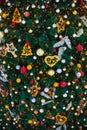 vertical picture of Christmas wallpaper background traditional decorations tree view Royalty Free Stock Photo