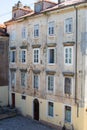 Vertical picture of the facade of an old building in the old town of Zadar, Croatia