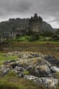 Vertical of the picturesque Scottish Castle of Eilean Donan
