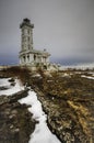 Vertical of Point Abino Lighthouse in Ontario, Canada Royalty Free Stock Photo