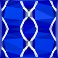 Vertical polygonal pattern with blue marina geometric ethnic ornament