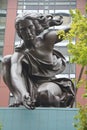 Vertical of Portlandia Statue in Portland, Oregon