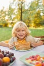 Boy Eating Birthday Cake Royalty Free Stock Photo