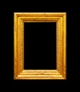 Vertical portrait gold frame Royalty Free Stock Photo