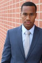 Vertical portrait of a natural handsome classic African male