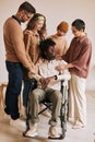 Person with Disability at Group Therapy Session Royalty Free Stock Photo