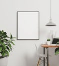 Vertical Portrait Poster Style Blank Mockup Royalty Free Stock Photo