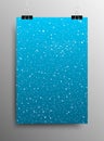 Vertical Poster. Falling Snow. Christmas New Year.