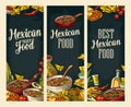 Vertical poster with Mexican traditional food and ingredient.