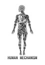 Human body mechanism steam punk