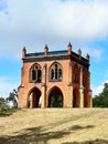 Vertical of a Potsdam building in Babelsberg park in Germany