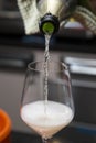 Vertical prosecco closeup Royalty Free Stock Photo