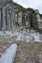 Vertical Purbeck Limestone Beds Royalty Free Stock Photo