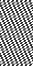 Vertical race flag texture. Tilted checkered black and white squares background. Rally sport car competition, motosport Royalty Free Stock Photo