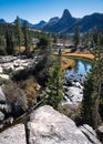 Vertical of Rae Lakes Loop in the Kings Canyon National Park, California. Royalty Free Stock Photo