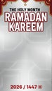Ramadan Kareem Holy Month Greeting Banner Template 2026 Royalty Free Stock Photo