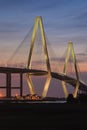 Vertical Ravenel Bridge Spring 2015 Charleston SC Royalty Free Stock Photo