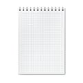 Vertical realistic graph ruled notebook