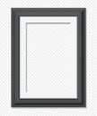 Vertical rectangular black frame, vector