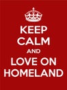 Vertical rectangular red-white motivation the love on homeland poster