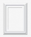 Vertical rectangular white frame, vector