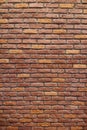 Vertical Red Brick Wall Texture Grunge Background With Vignetted Corners.