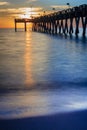 Vertical rendition of Venice Pier, Florida, at sunset