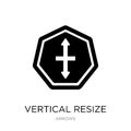 vertical resize icon in trendy design style. vertical resize icon isolated on white background. vertical resize vector icon simple
