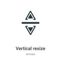 Vertical resize vector icon on white background. Flat vector vertical resize icon symbol sign from modern arrows collection for