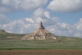 Vertical rock formation.Chimney Rock.