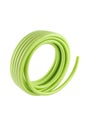 Vertical roll of green pvc garden hose Royalty Free Stock Photo