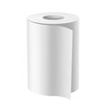 Vertical roll of paper towel. Vector mockup.