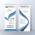 Vertical Roll Up Banner Template Design Royalty Free Stock Photo