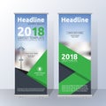 Vertical Roll Up Banner Template Design Royalty Free Stock Photo