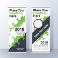 Vertical Roll Up Banner Template Design Royalty Free Stock Photo