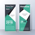 Vertical Roll Up Banner Template Design Royalty Free Stock Photo