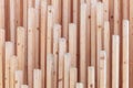 Vertical row of new wooden planks Royalty Free Stock Photo