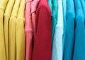 Vertical Rows of Colourful Women Coats