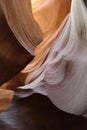 Vertical sandstone wall, Lower Antelope Canyon, Hasdestwazi, LeChee Chapter, Navajo Nation, Arizona Royalty Free Stock Photo