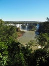 Vertical scenic shot of the Iguazu Falls in Brazil