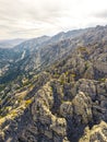 vertical scenic shot of rocky landscape of Taurus mountains in Turkey, beautiful nature on asunny day