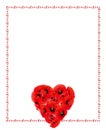 Vertical Script Frame Decorated with Poppy Heart.