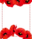 Vertical Script Frame Decorated with Poppy Wreaths.