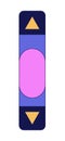 Vertical scroll bar 2D linear cartoon object