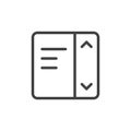 Vertical scroll icon Thin outline art symbol