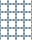 A vertical seamless pattern background with blue crossing shapes