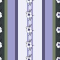 Vertical seamless patterns with provence flowers