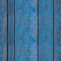 Vertical seamless photo pattern of fence from blue wooden planks with fragments of corrosion. May using for interior or game