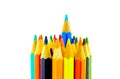 Vertical set of color pencils